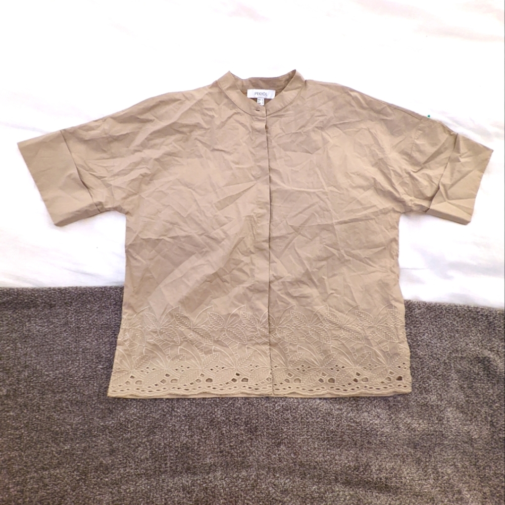 Ipekyol Button Up Laser Cut Floral Shirt 4